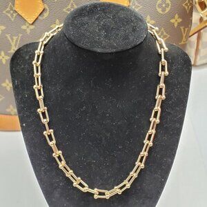 Rose Gold Plated Horse Shoe Necklace Chain